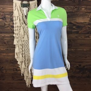 L Ralph Lauren | Striped Active Sport Dress Collar